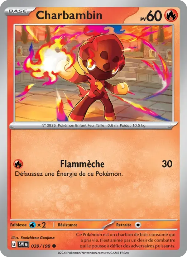 Carte Pokémon Charbambin #039 — Écarlate et Violet