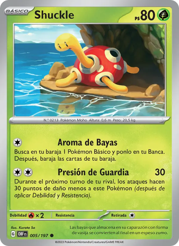 Carte Pokémon Caratroc #005 — Flammes Obsidiennes
