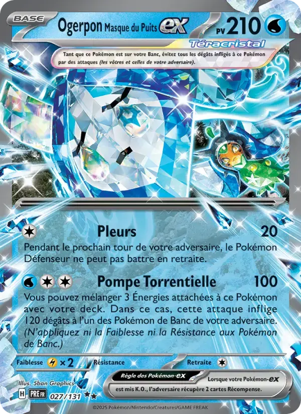 Carte Pokémon Ogerpon Masque du Puits-ex #027 — Évolutions Prismatiques
