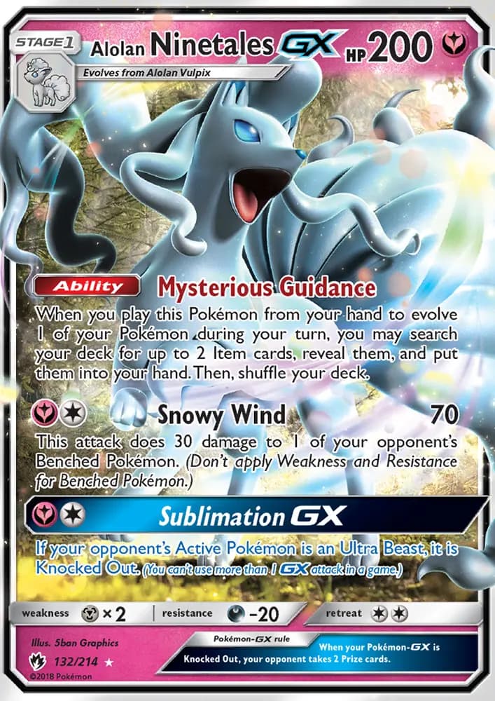 Alolan Ninetales GX #132 — Lost Thunder