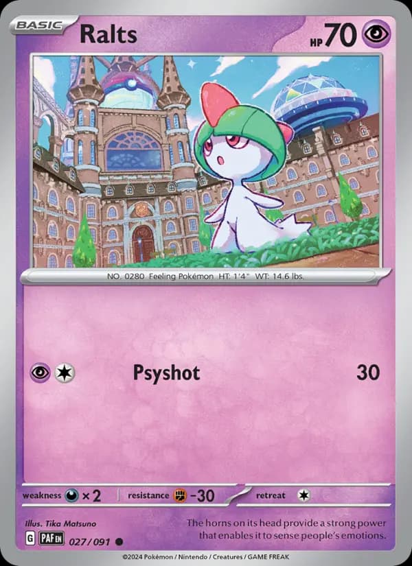 Ralts #027 — Paldean Fates