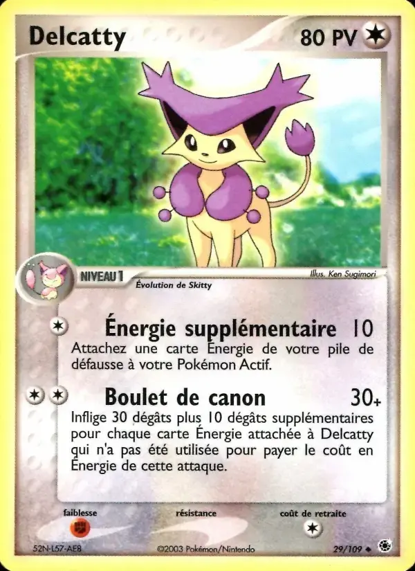 Carte Pokémon Delcatty #29 — Rubis & Saphir