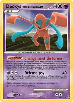 Carte Pokémon Deoxys Forme Défense #25 — Éveil des Légendes