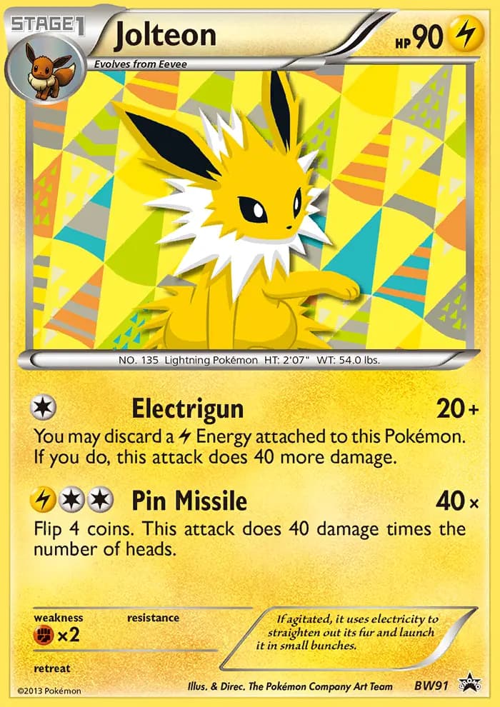 Jolteon #BW91 — Black & White Promos