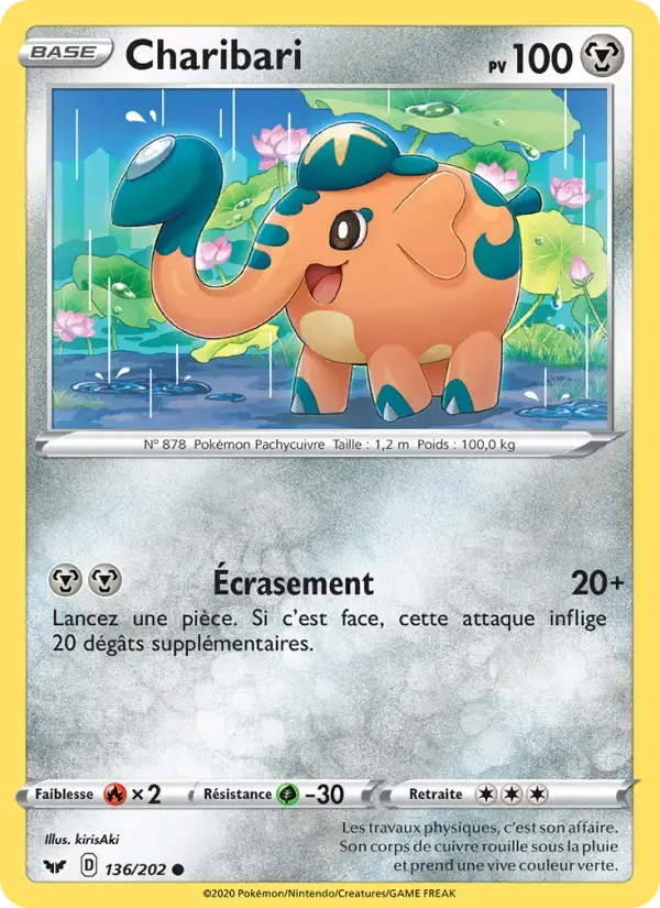 Carte Pokémon Charibari #136 — Épée et Bouclier