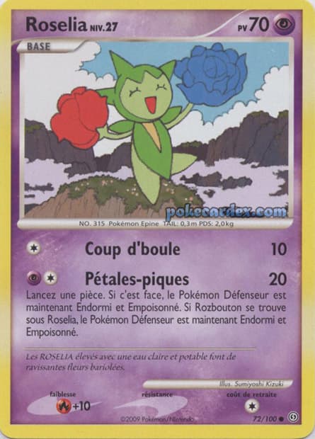 Carte Pokémon Roselia #72 — Tempête