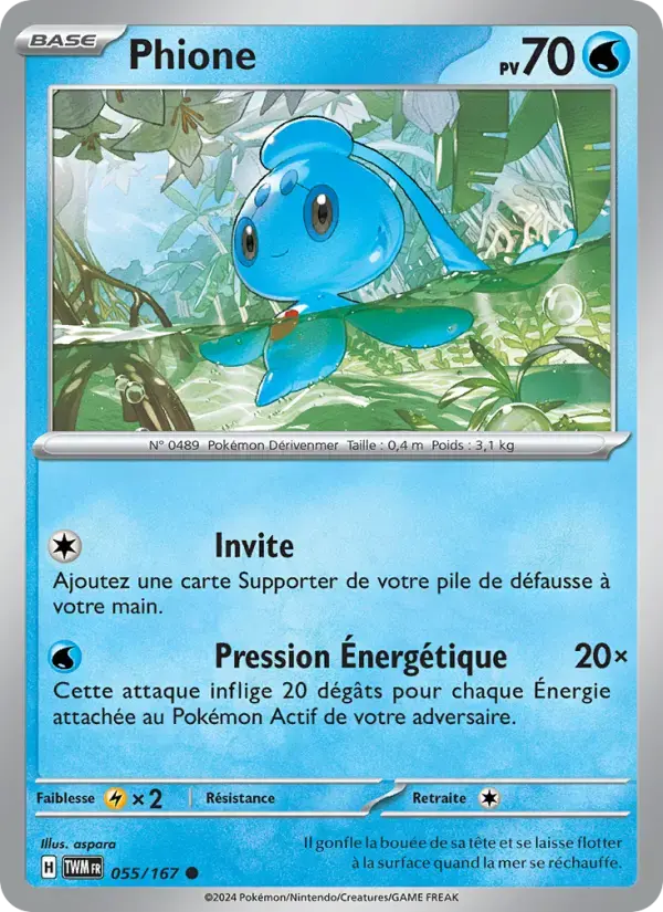 Carte Pokémon Phione #055 — Mascarade Crépusculaire