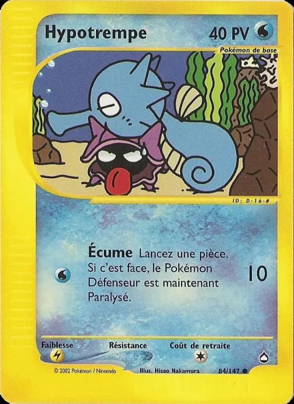 Carte Pokémon Hypotrempe #84 — Aquapolis