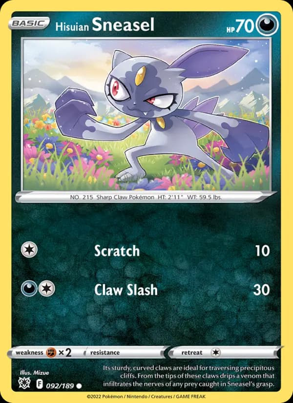 Hisuian Sneasel #092 — Astral Radiance