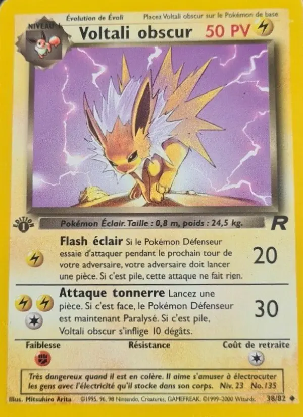 Carte Pokémon Voltali obscur #38 — Team Rocket