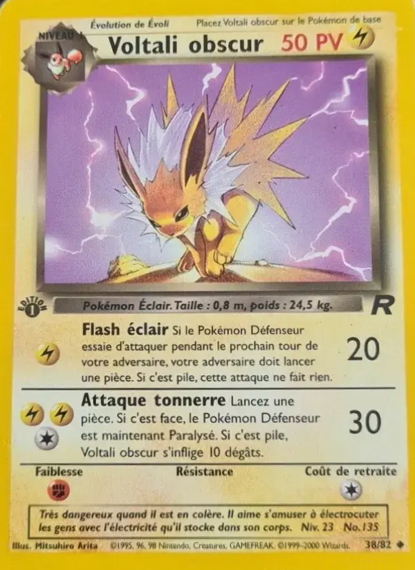 Carte Pokémon Voltali obscur #38 — Team Rocket
