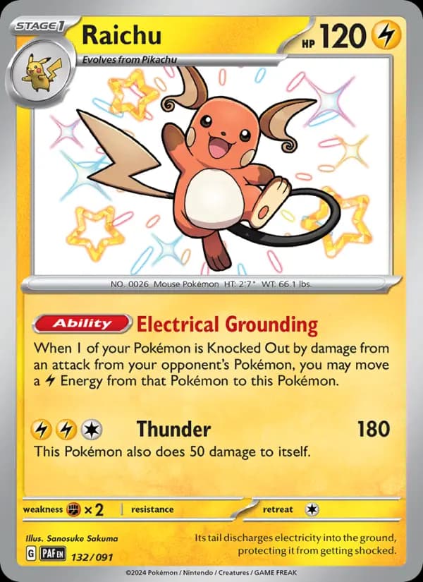 Raichu #132 — Paldean Fates