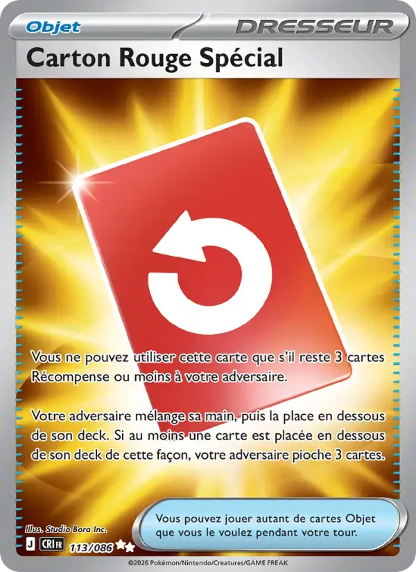 Carte Pokémon Carton Rouge Spécial #113 — Chaos Ascendant