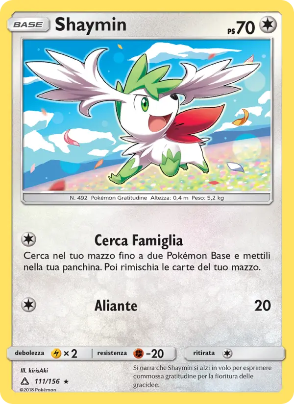 Carte Pokémon Shaymin #111 — Ultra-Prisme