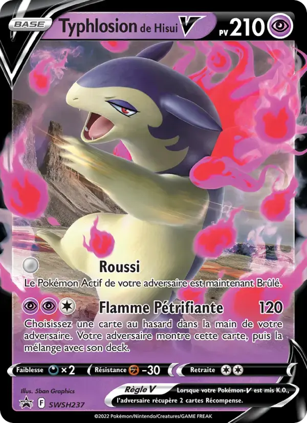 Carte Pokémon Typhlosion de Hisui V #SWSH237 — Promos Épée et Bouclier