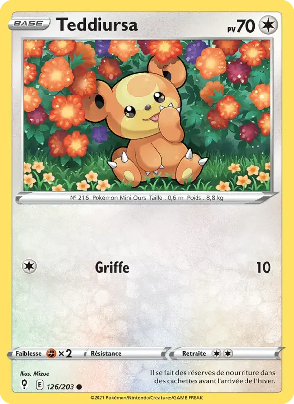 Carte Pokémon Teddiursa #126 — Évolution Céleste
