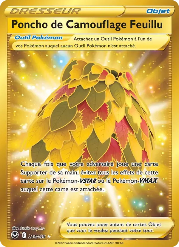 Carte Pokémon Poncho de Camouflage Feuillu #214 — Tempête Argentée