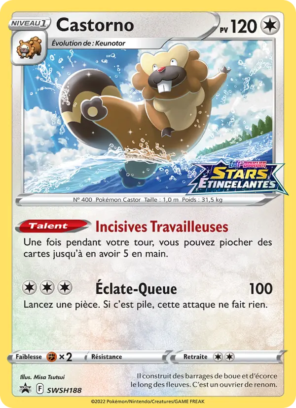 Carte Pokémon Castorno #SWSH188 — Promos Épée et Bouclier