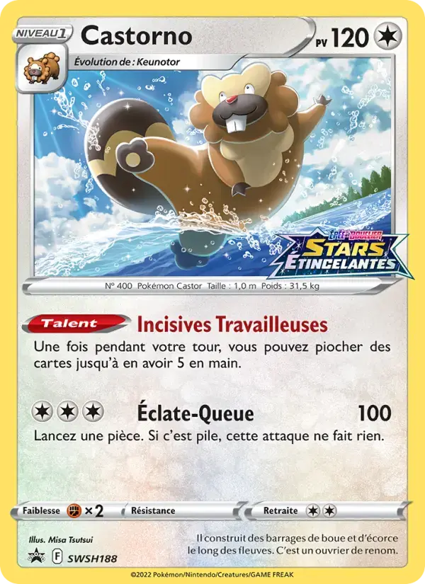 Carte Pokémon Castorno #SWSH188 — Promos Épée et Bouclier