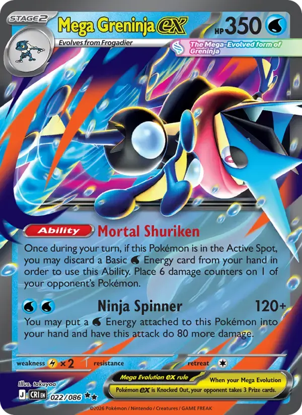 Mega Greninja ex #022 — Chaos Rising