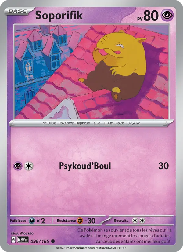 Carte Pokémon Soporifik #096 — Pokémon 151