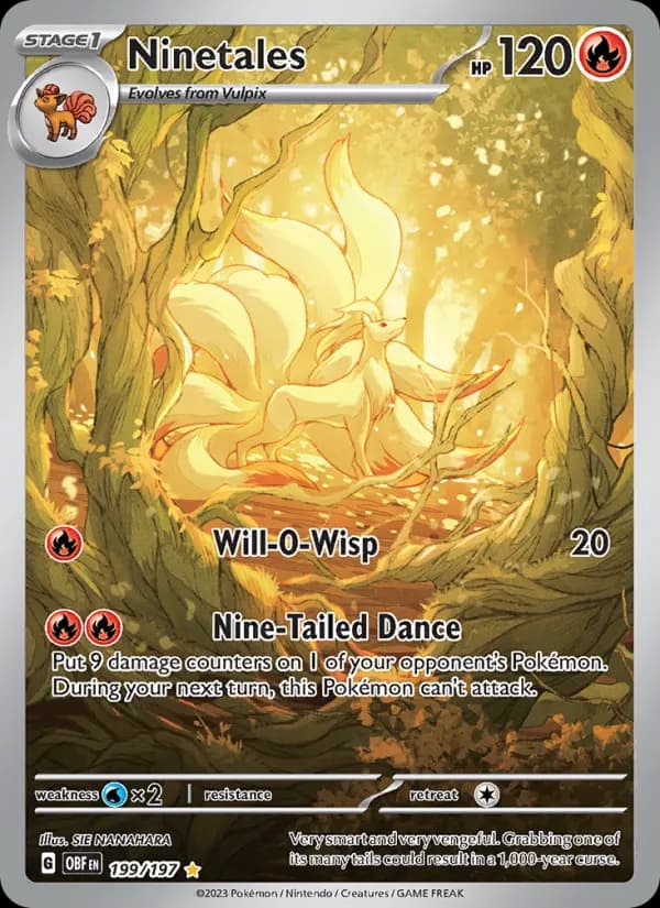Ninetales #199 — Obsidian Flames
