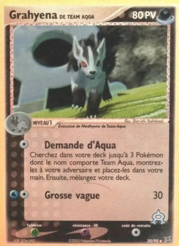 Carte Pokémon Grahyena de Team Aqua #30 — Team Magma vs Team Aqua