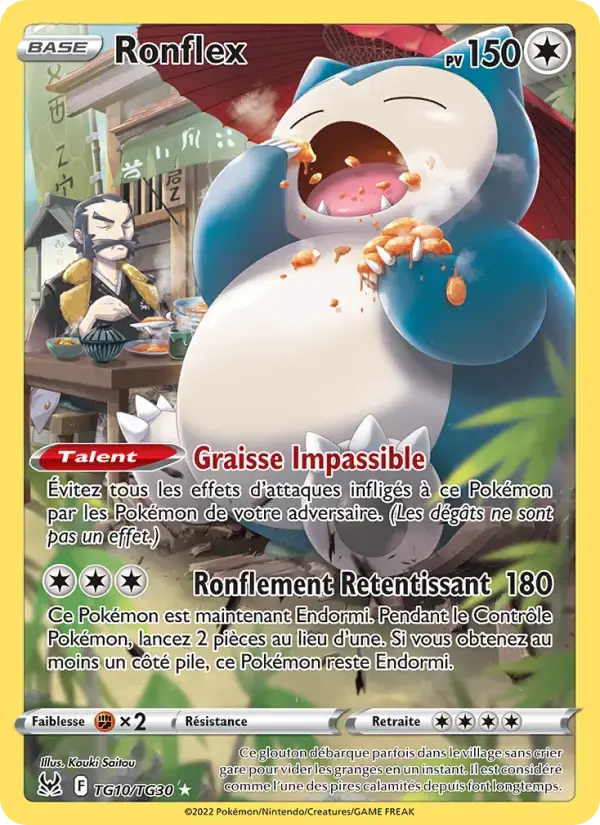 Carte Pokémon Ronflex #TG10 — Origine Perdue