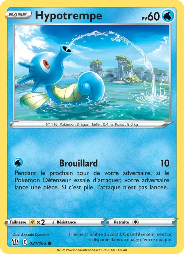 Carte Pokémon Hypotrempe #31 — Styles de Combat