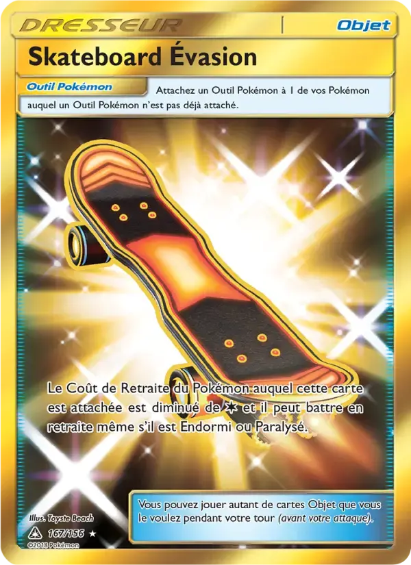 Carte Pokémon Skateboard Évasion #167 — Ultra-Prisme