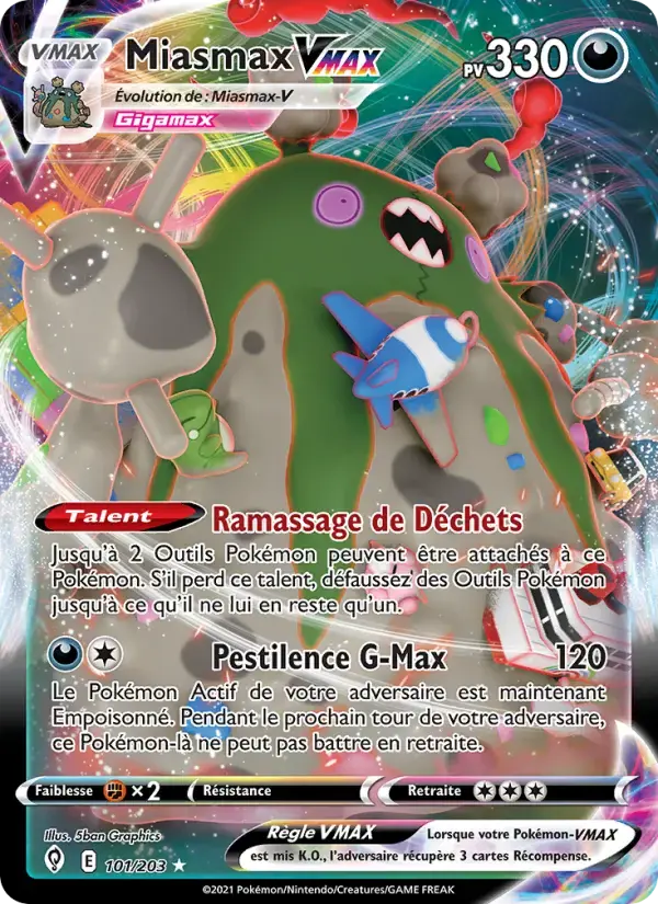 Carte Pokémon Miasmax VMAX #101 — Évolution Céleste