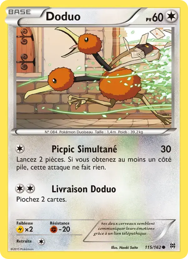 Carte Pokémon Doduo #115 — Impulsion Turbo