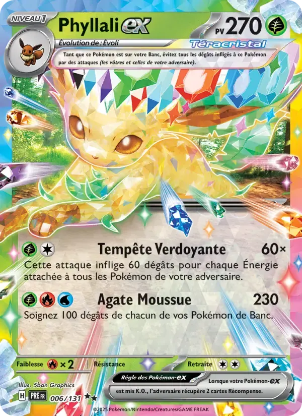 Carte Pokémon Phyllali-ex #006 — Évolutions Prismatiques
