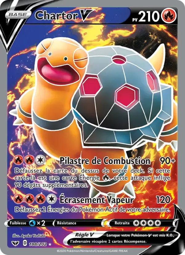 Carte Pokémon Chartor V #188 — Épée et Bouclier