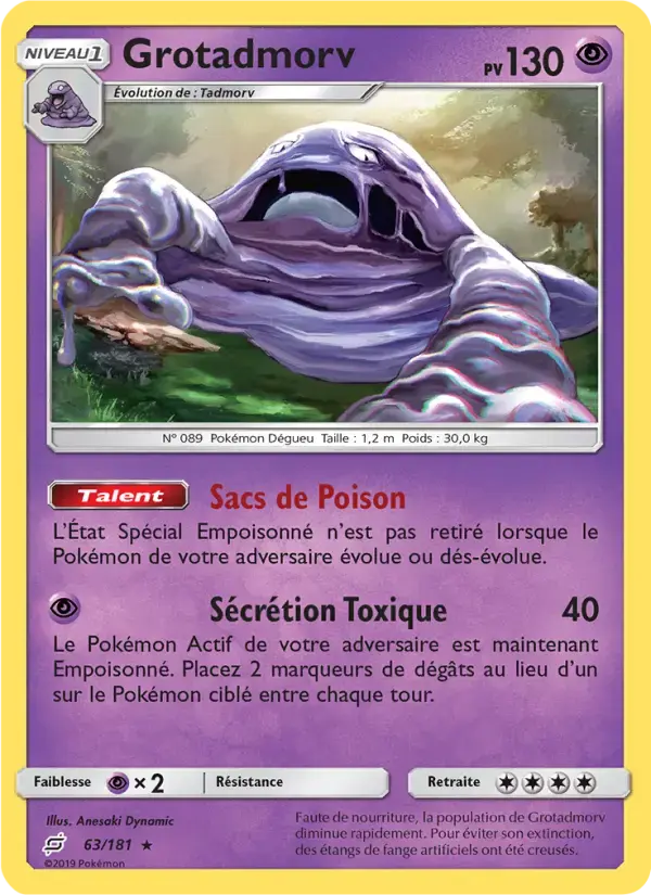 Carte Pokémon Grotadmorv #63 — Duo de Choc