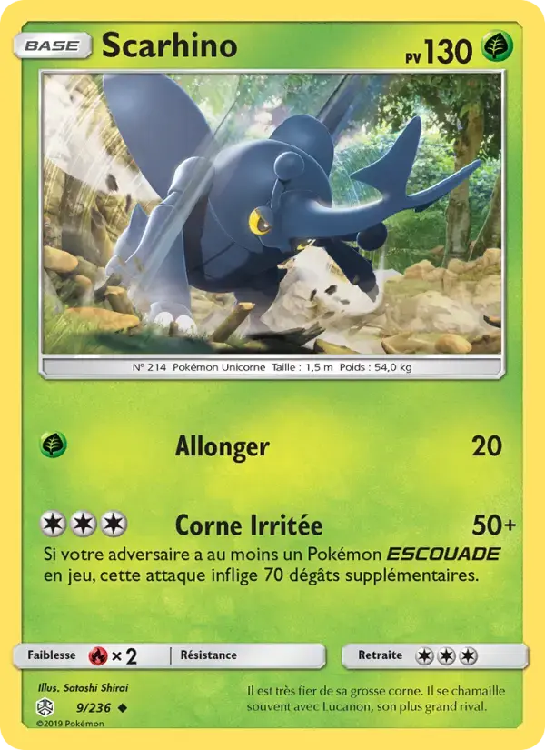 Carte Pokémon Scarhino #9 — Éclipse Cosmique