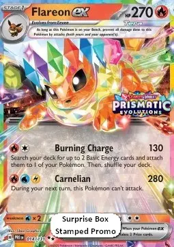 Flareon ex #014 Stamp — Prismatic Evolutions