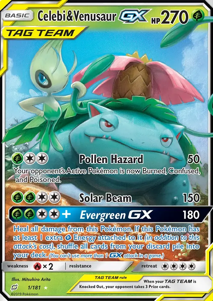 Celebi & Venusaur GX #1 — Team Up