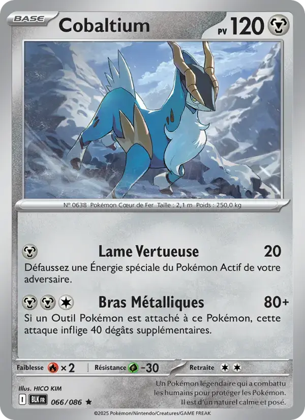 Carte Pokémon Cobaltium #066 — Foudre Noire