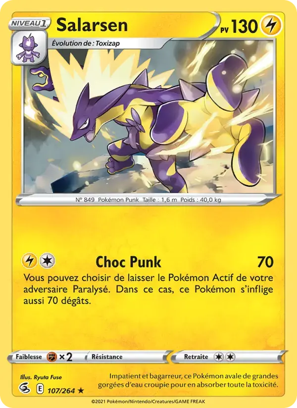 Carte Pokémon Salarsen #107 — Poing de Fusion