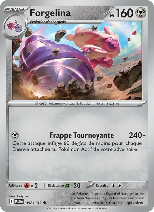 Carte Pokémon Forgelina #098 — Méga-Évolution