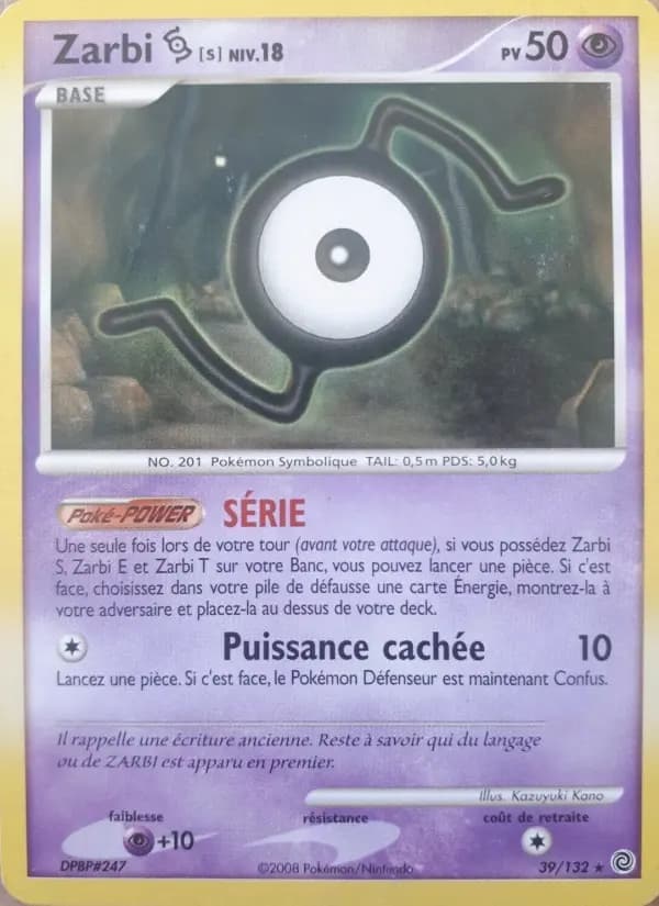 Carte Pokémon Zarbi S #39 — Merveilles Secrètes