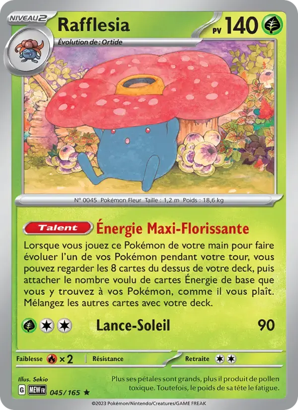 Carte Pokémon Rafflesia #045 — Pokémon 151