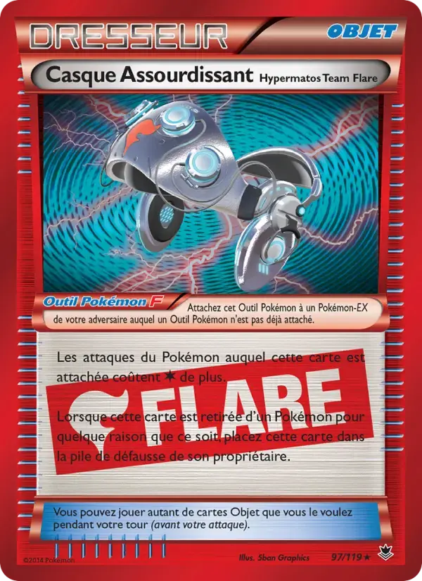 Carte Pokémon Casque Assourdissant Hypermatos Team Flare #97 — Vigueur Spectrale