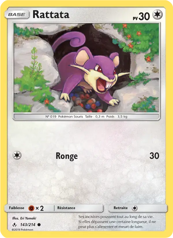 Carte Pokémon Rattata #143 — Alliance Infaillible