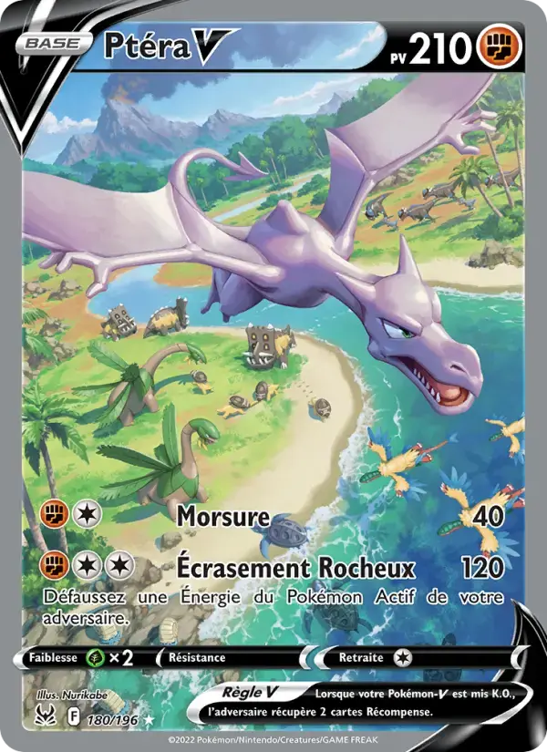 Carte Pokémon Ptéra V #180 — Origine Perdue