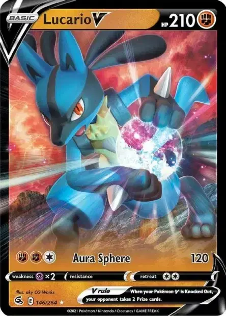 Carte Pokémon Lucario-V #146/264 — Jumbo