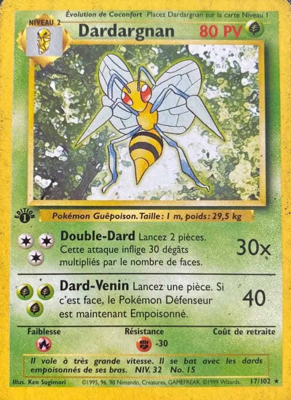 Carte Pokémon Dardargnan #17 — Set de Base