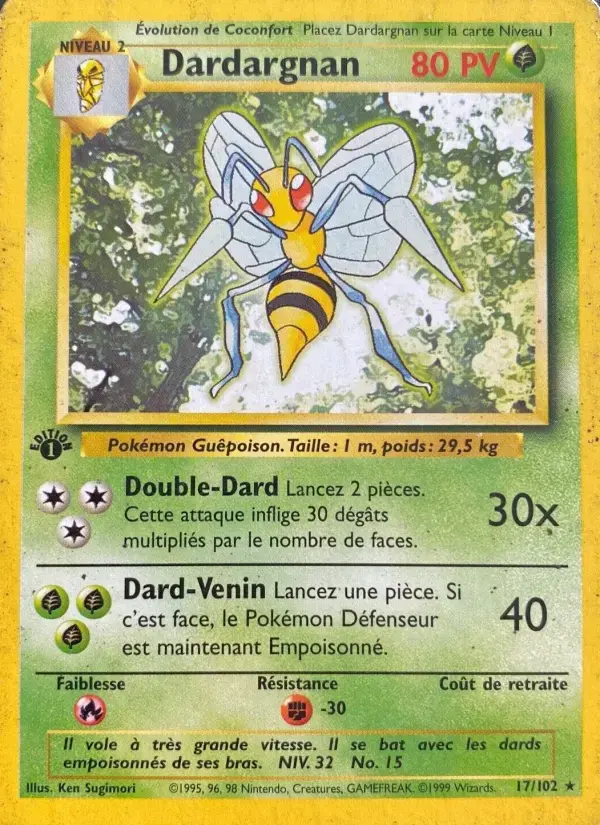 Carte Pokémon Dardargnan #17 — Set de Base