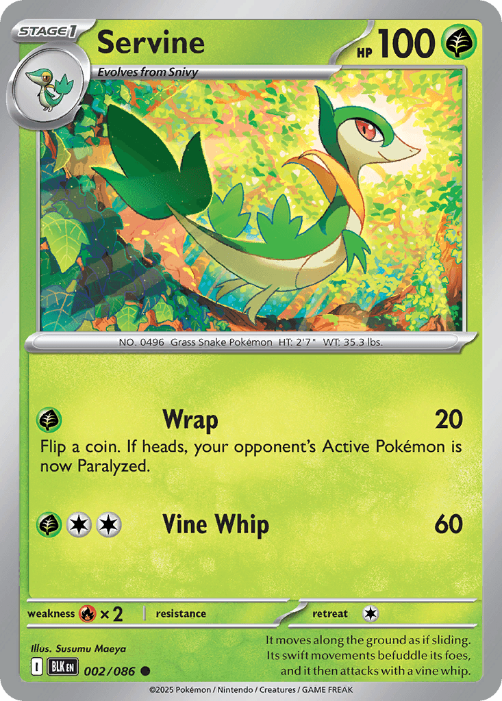 Carte Pokémon Lianaja #002 — Foudre Noire